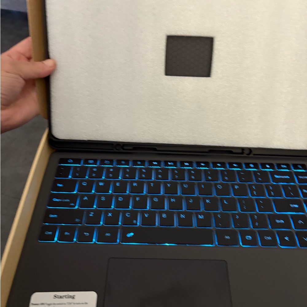 Sleek Black wireless detachable Illuminated Keyboard